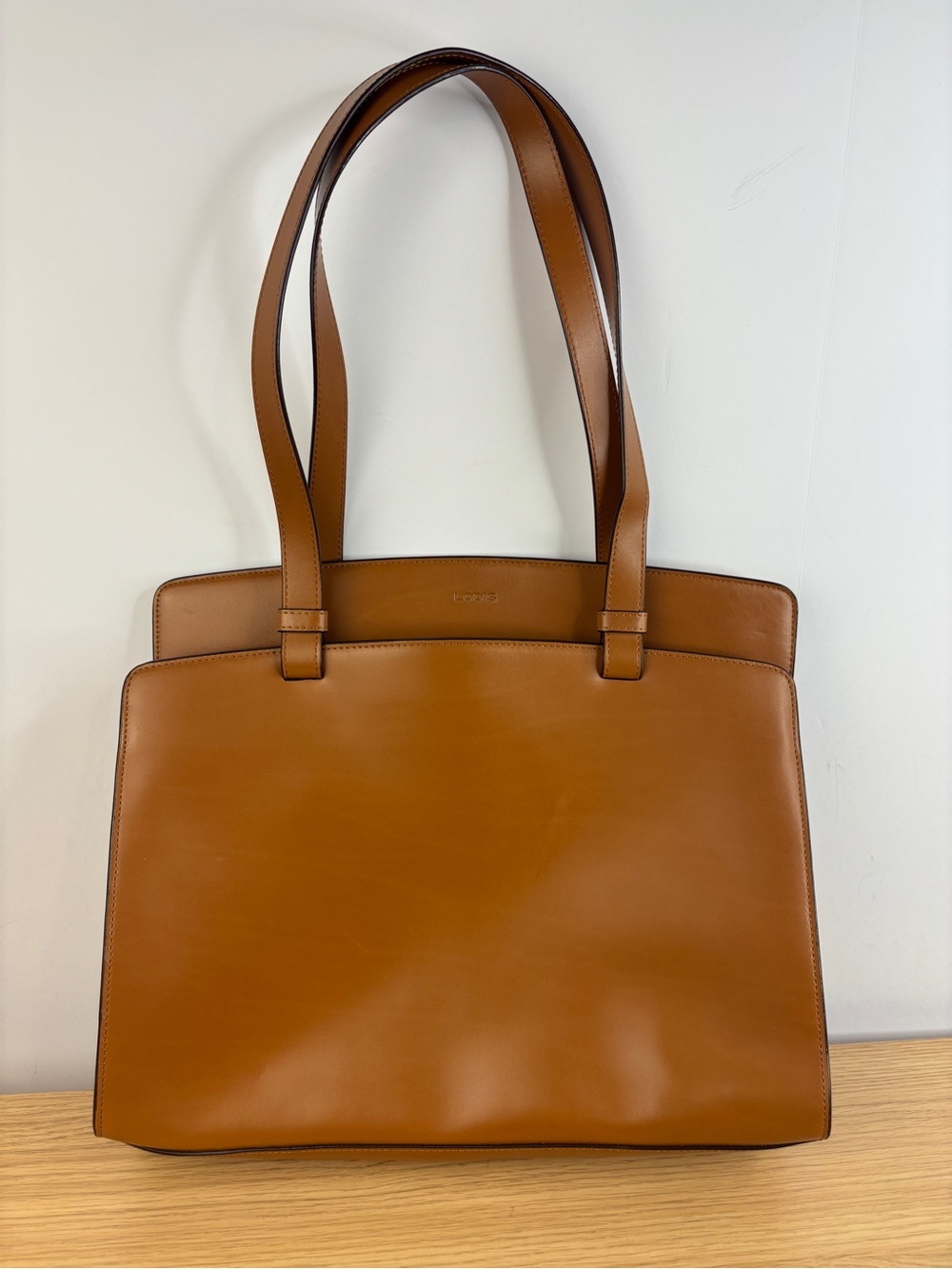 Lodis Audrey RFID Toffee Brown Leather Jana Work Tote LIKE NEW!